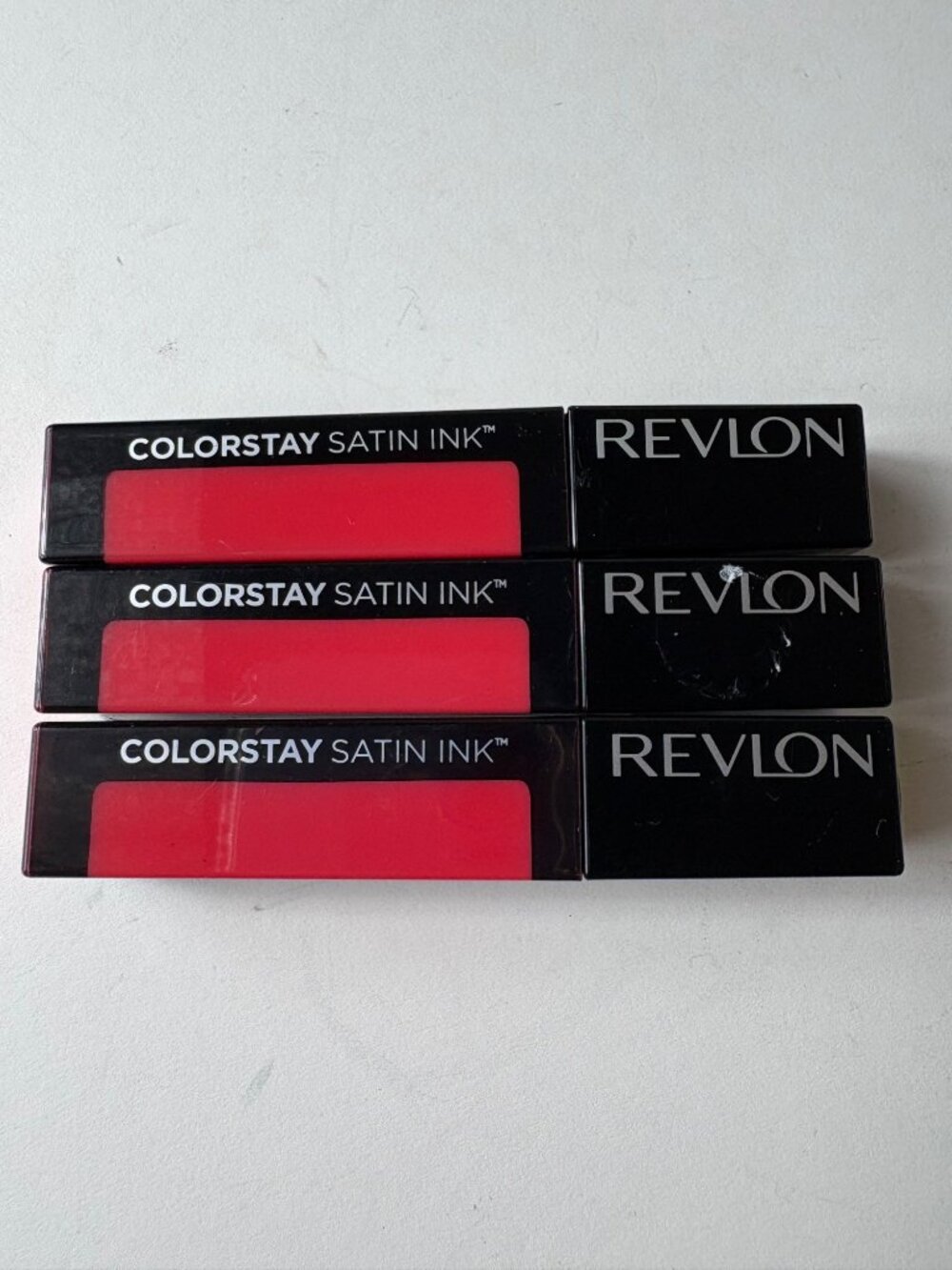 Revlon ColorStay Satin Ink Liquid Lipcolor 015 Fire & Ice 0.17 Fl Oz Lot Of 3